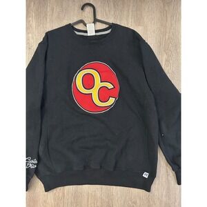 Russell Athletic OC Logo Sweatshirt Mens Large Black Customer Driven Crewneck